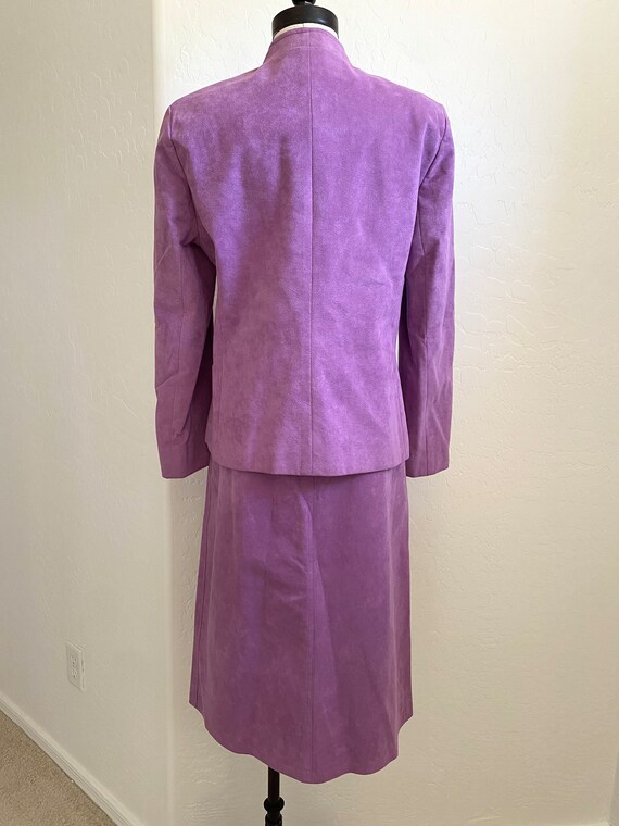 GINO ROSSI Ultrasuede Suit Vintage 1970s Purple J… - image 5