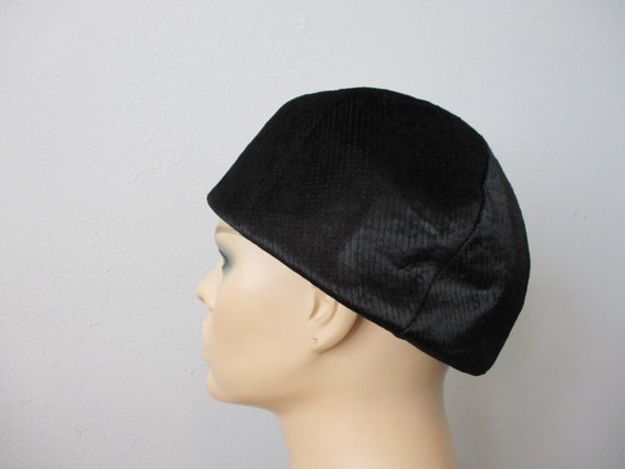 ROBERTA BERNAYS Hat Vintage 1950s Black Velvet Bu… - image 5