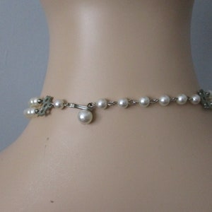 Choker Necklace Vintage 1950s Two Strand Faux Pearl AB Beaded - Etsy