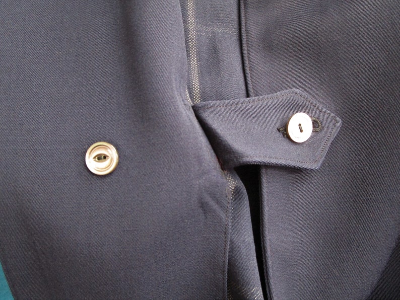 MARSHALL FIELD Coat Overcoat Vintage 1930s Navy Blue Wool | Etsy