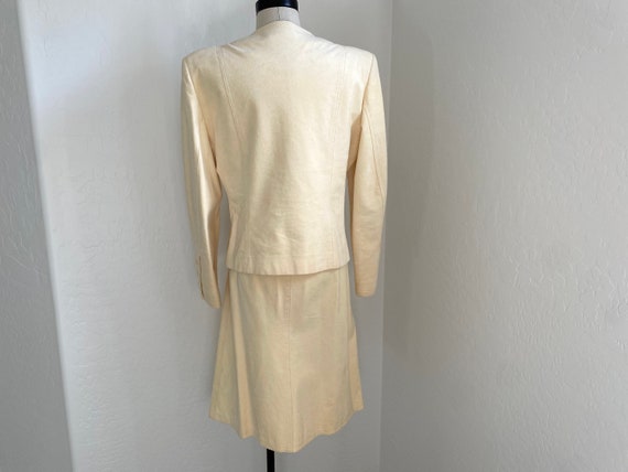 BILL BLASS Suit Vintage 1980s Beige Ultrasuede Bl… - image 6