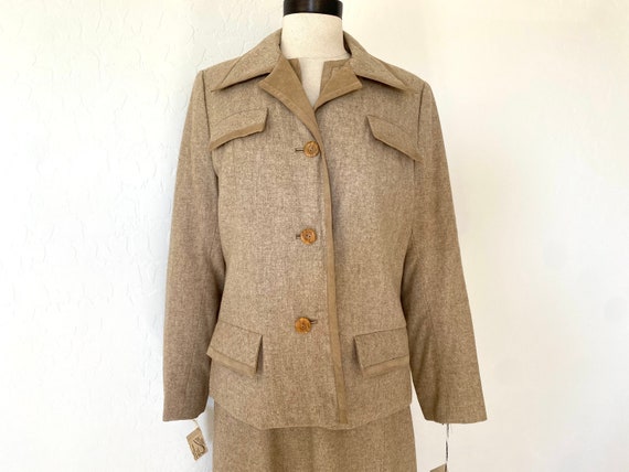 BARON PETERS Suit Vintage 1970s Deadstock Beige W… - image 7