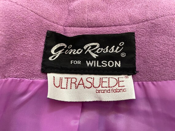 GINO ROSSI Ultrasuede Suit Vintage 1970s Purple J… - image 9