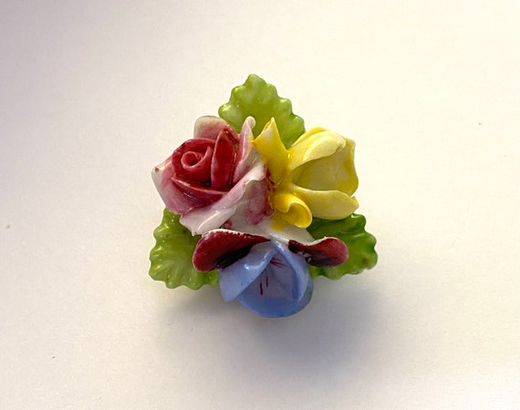 Occupied Japan Jewelry Set Vintage 1940s Rose Bon… - image 3