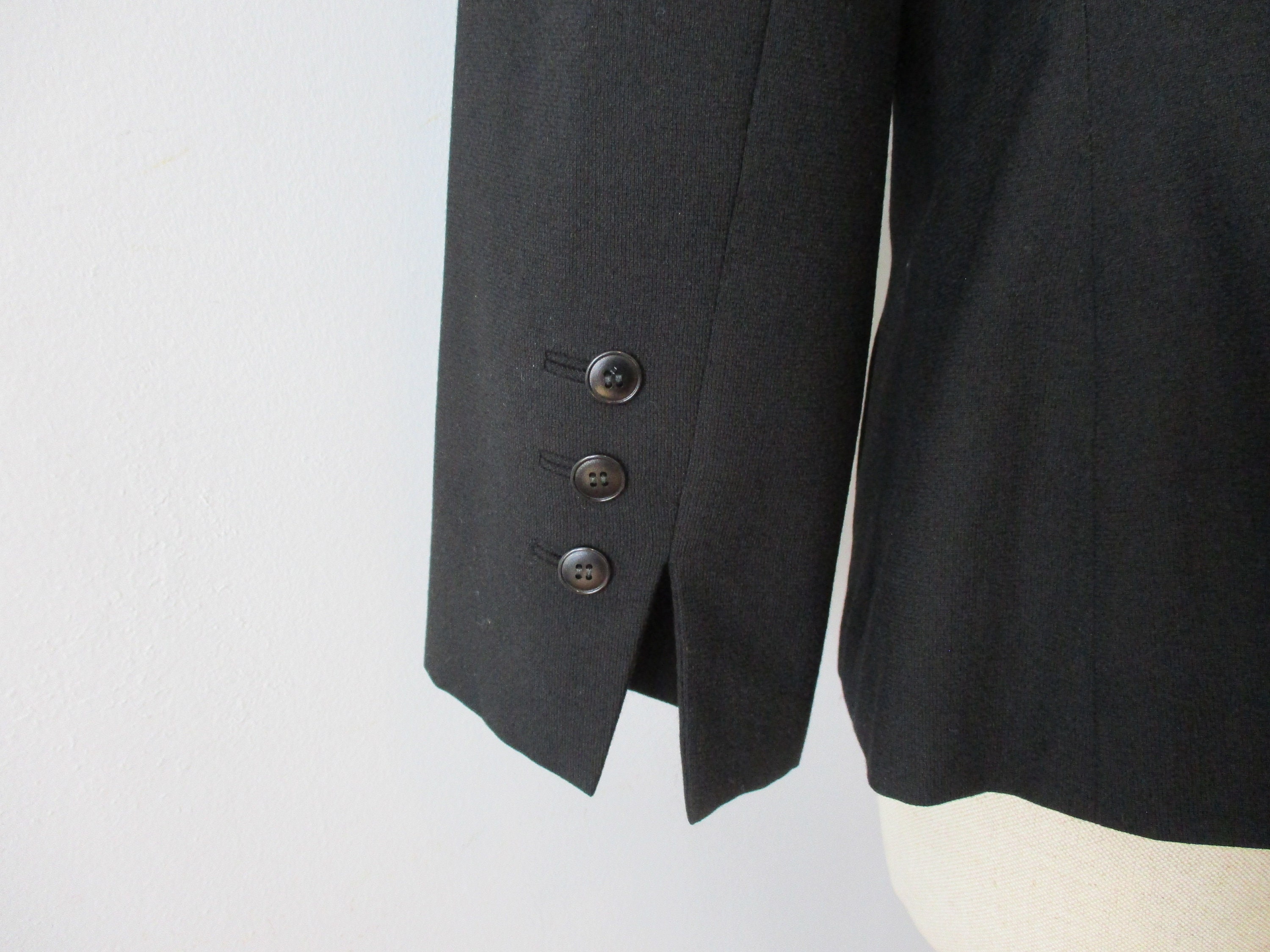 Tuxedo Jacket Blazer Vintage 1940s Black Button Down V Neck | Etsy