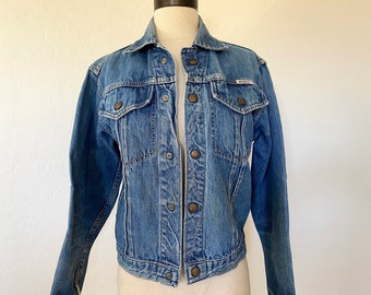 GAUCHOS Jean Jacket Vintage 1970s Blue Cotton Denim