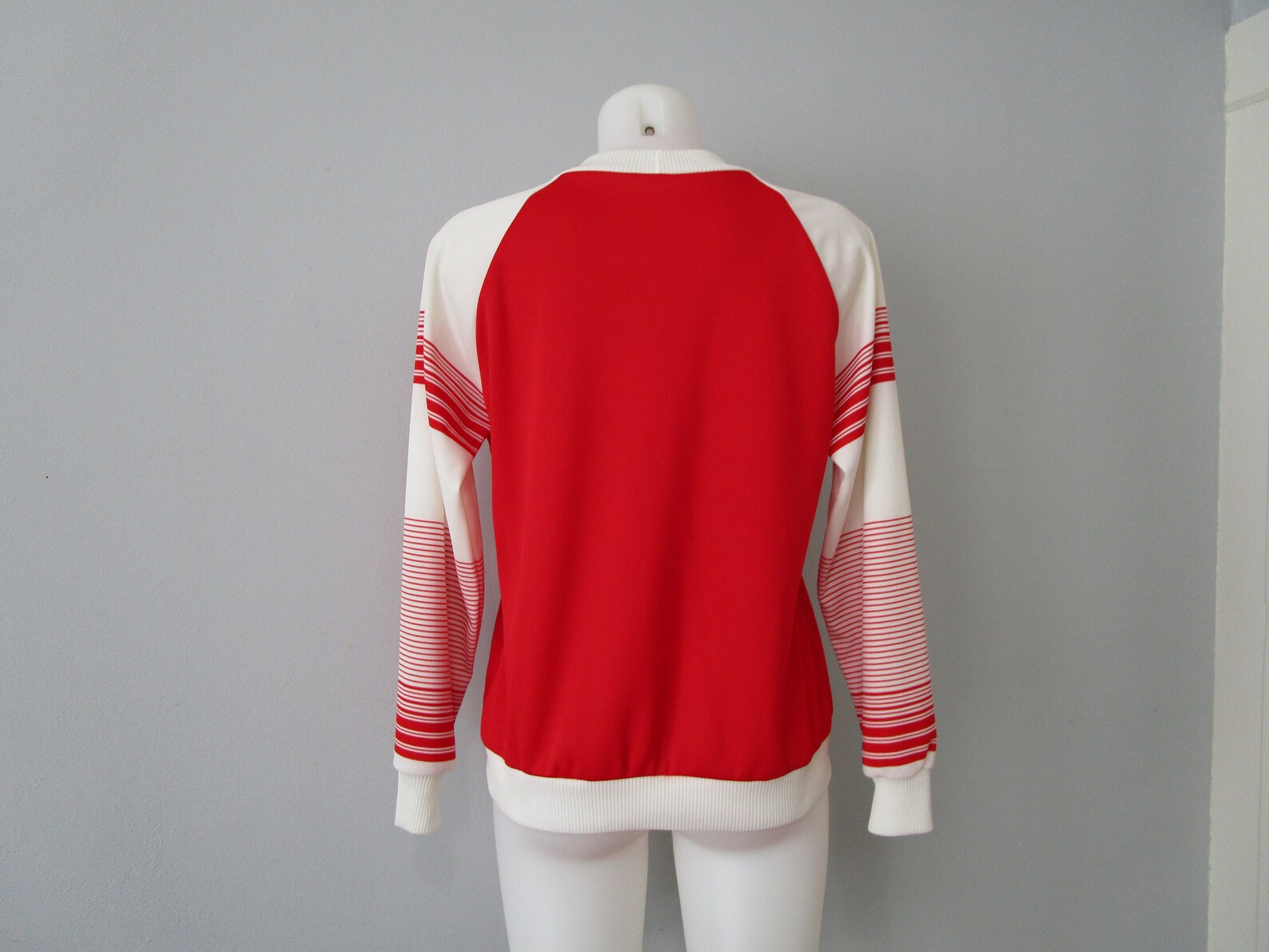 pullover rot weiss gestreift