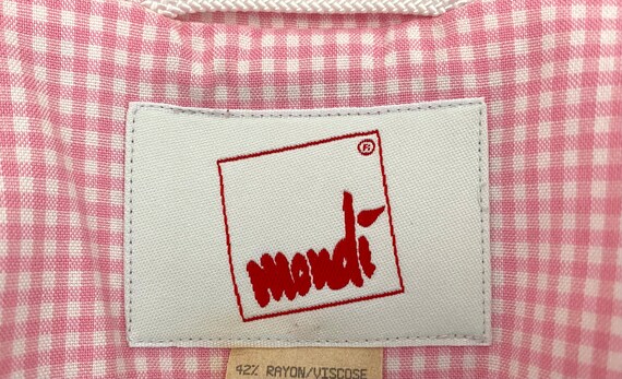 MONDI Suit Vintage 1980s Pink White Gingham Check… - image 9