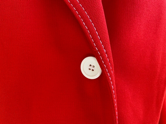 BUTTE KNIT Blazer Vintage 1970s Red Polyester Jac… - image 3