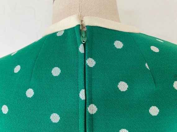 Maxi Dress Vintage 1960s Green White Sleeveless P… - image 9