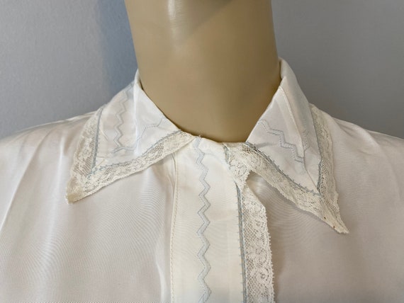 MISS ELAINE Beach Pajamas Vintage 1940s White Sle… - image 3