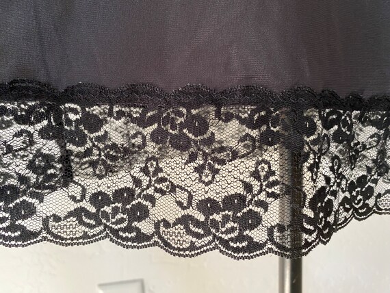 PERFECTFORM Slip Vintage 1950s Black Nylon Lace L… - image 5