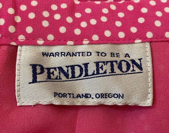 PENDLETON Skirt Blouse Set Vintage 1980s Pink Pol… - image 9