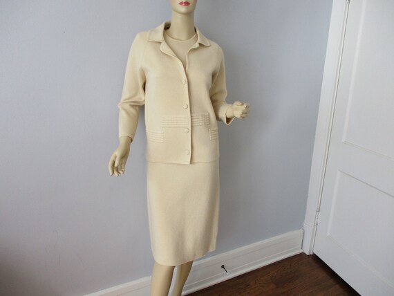 Italian Wool Knit Sweater Dress Suit Jacket Vintag