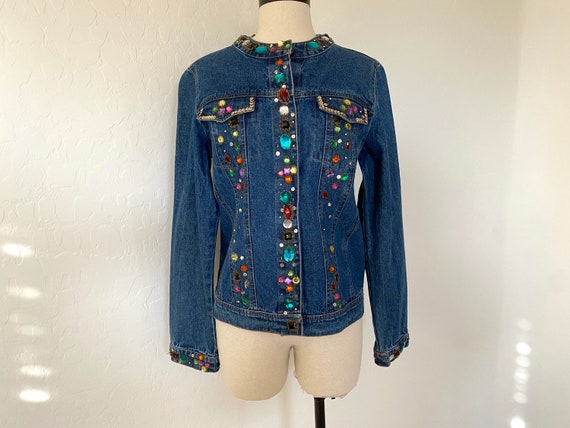 Don’t Mess With Texas Jeweled Jacket Vintage 1990… - image 1