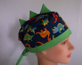 Dino Dynamite - Womens  or Men's surgical scrub cap, scrub hat, Nurse surgical hat, 41/F