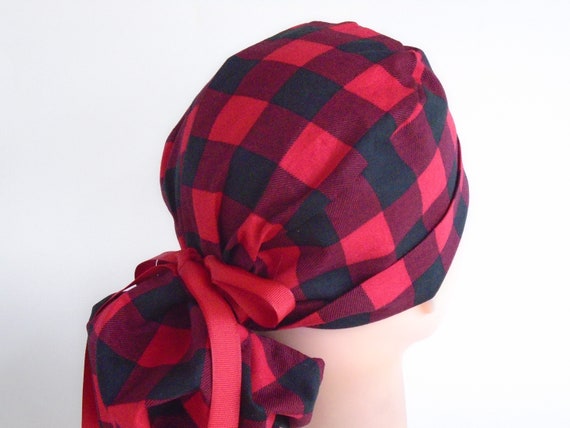 Red Buffalo Plaid Ponytail Womens Lined 