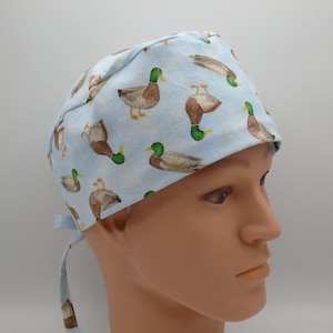 Mallard Ducks -  Men&#39;s Surgical Scrub Hat  with sweatband option, scrub cap 46