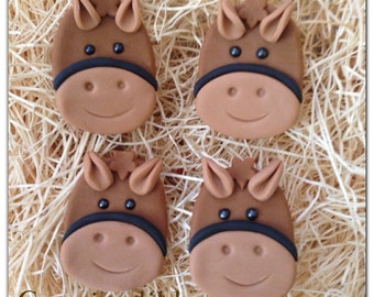 Edible Fondant Cupcake Cookie Toppers- Horse