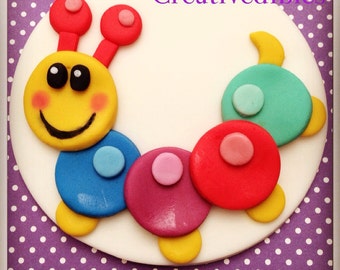 Baby Einstein caterpillar Fondant Topper
