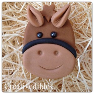 Edible Fondant Cupcake Cookie Toppers Horse image 3