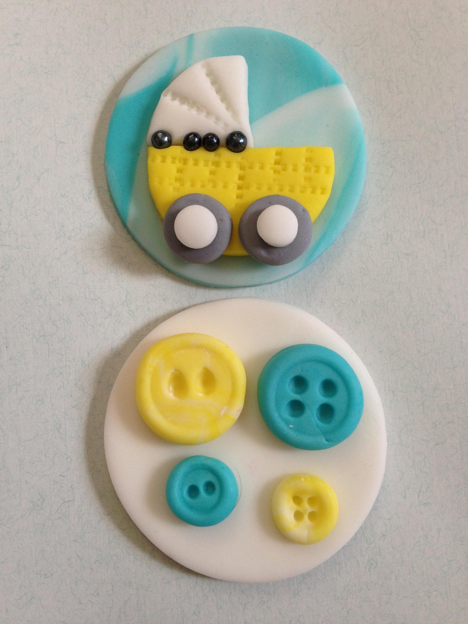 Fondant Topper Baby Shower Cupcake or Cookie Toppers Etsy