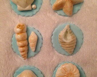 Sea Shell Fondant Toppers