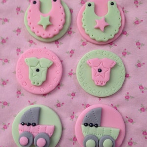Bunny Fondant Cupcake Cookie Toppers Etsy France