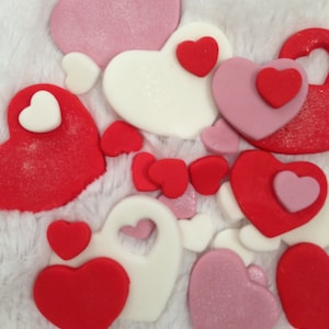 Heart Shape Fondant Cupcake and Cookie Toppers image 1