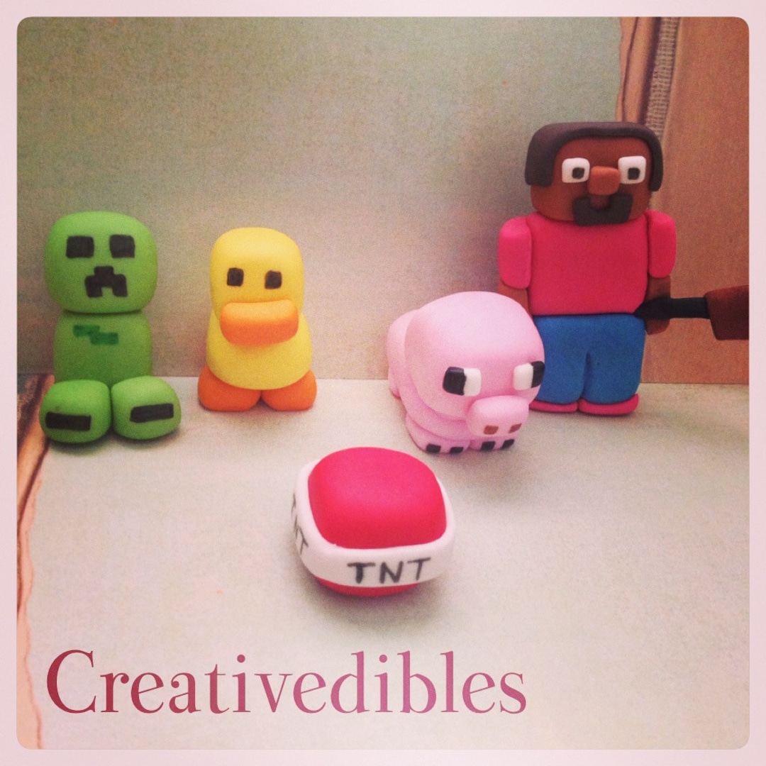 Minecraft Inspired Cake Toppers - Etsy