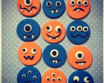 Monster Cupcake and Cookie Fondant Toppers