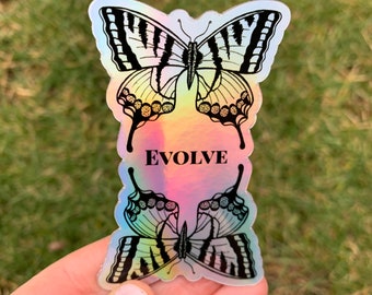 Butterfly - holographic, vinyl sticker