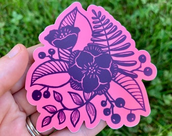 Floral - vinyl sticker