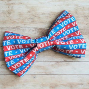 Vote Dog Bow Tie, Election Dog Bow Tie, Handmade in USA