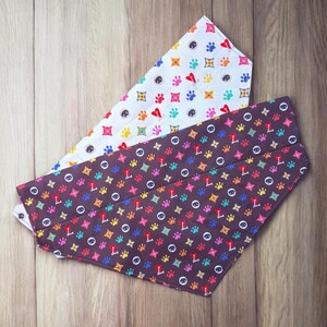 Chewy Vuitton Dog Bandana, Designer Inspired Luxury Scarf, Dog Bandana Gift, Handmade in USA