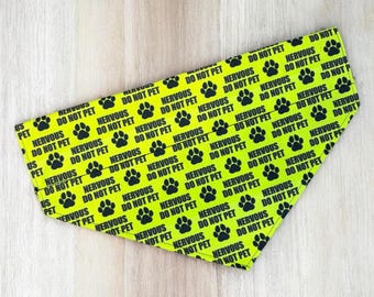 Reactive Dog Bandana, Nervous Do Not Pet Dog Collar Bandana