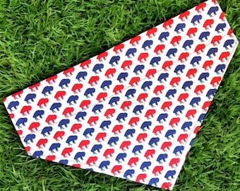 Buffalo Bills Dog Bandana - Red and Blue Buffalo Print, Game Day Dog Accessory, NFL-Inspired, Bills Mafia Gift, Bestseller, Handmade in USA