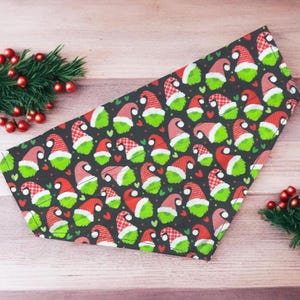 Grinch Christmas Dog Bandana - Holiday Pet Gift, Handmade in USA