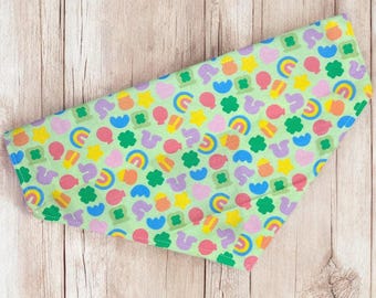 Lucky Dog Bandana: St Patricks Day Over the Collar, Handmade in USA