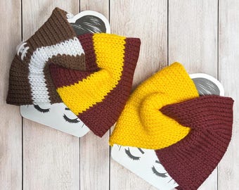 Commanders Inspired Hand-Knit Twist, Washington Commanders Inspired, Commanders Football Headband, Boston College Inspired, Handmade in USA