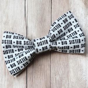 Big Sister Dog Bow Tie: Baby Announcement, Handmade in USA