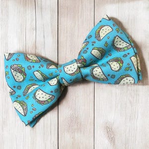 Taco Dog Bow Tie or Cat Bow Tie, Gift for Foodie, Cinco De Mayo Bow Tie, Handmade in USA