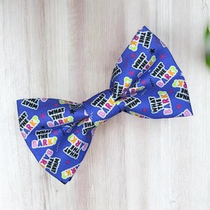 What the Bark Dog Bow Tie, Funny Dog Bow Tie, Pet Gift, Handmade in USA