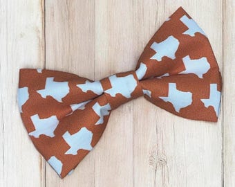 Texas Dog Bow Tie, Home Town Texas Gift, Handmade in USA