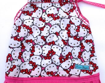 Pink Kitty Dress with pink ruffles