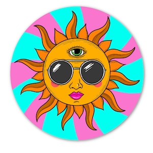 Third Eye Sun Sticker