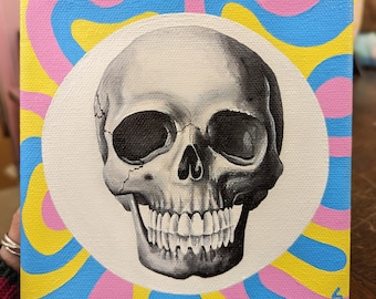 Pastel Skull - Original Painting