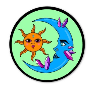 Sun & Moon Crystal Sticker