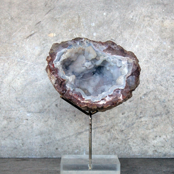 Vintage Stone Specimen: Geode in Blues and Greys