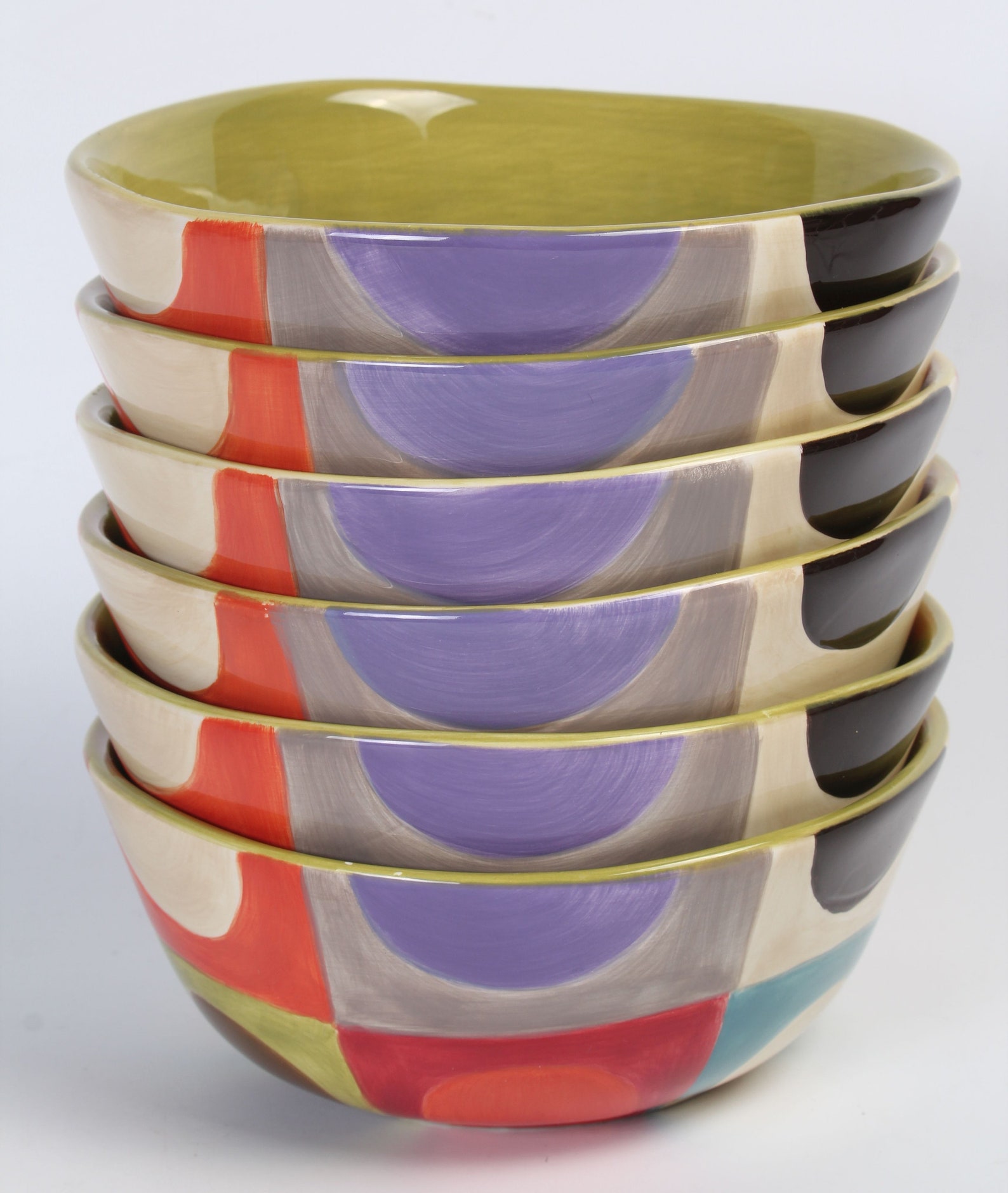 Excellent Set of 6 Pier 1 Urban Dot 6 Cereal Bowls Pier Etsy
